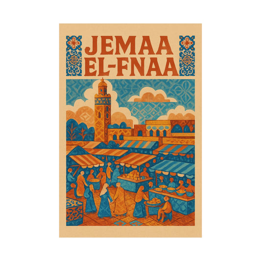 Marrakech Travel Poster, Vintage Wall Art, Home Decor, Gift for Travelers, Boho Style, Colorful Print