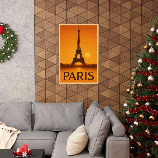 Vintage Paris Wall Art Print, Matte Vertical Posters, Eiffel Tower Decor for Home, Travel Enthusiast Gift, French Inspired Room